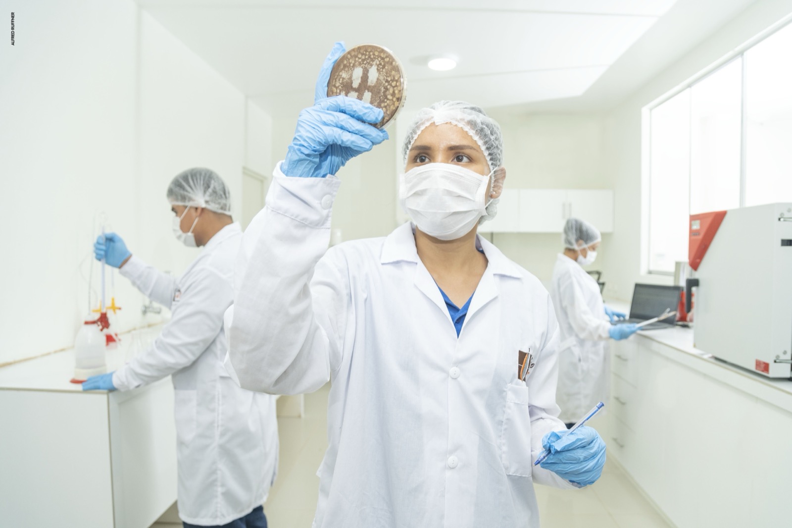 Trabajadores de laboratorio